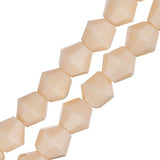 Crystal Lane Bicone 6mm Opaque Light Cream 2x7" Strand