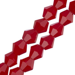 Crystal Lane Bicone 6mm Opaque Red 64/Strand