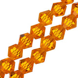 Crystal Lane Bicone 6mm Transparent Orange 2x7" Strand