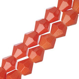 Crystal Lane Bicone 6mm Opaque Orange 2x7" Strand