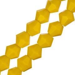 Crystal Lane Bicone 6mm Opaque Yellow 64/Strand