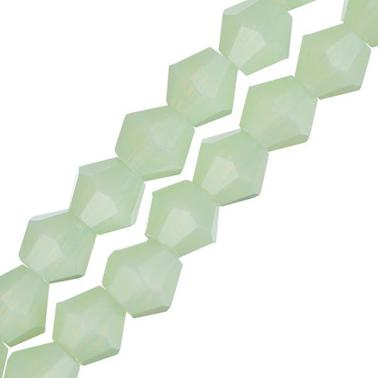 Crystal Lane Bicone 6mm Opaque Light Green 64/Strand