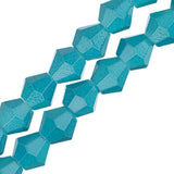 Crystal Lane Bicone 6mm Op Turquoise Blue 2x7" Strand