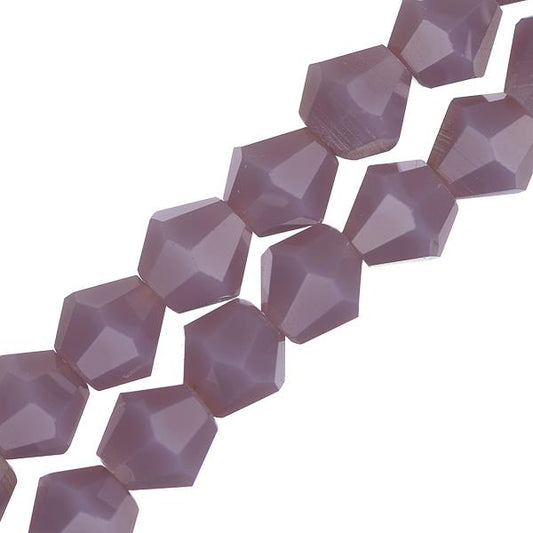 Crystal Lane Bicone 6mm Opaque Dark Purple 2x7" Strand