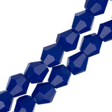 Crystal Lane Bicone 6mm Opaque Dark Sapphire 2x7" Strand