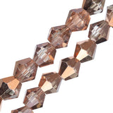 Crystal Lane Bicone 6mm Tr Half Copper Iris 2x7" Strand