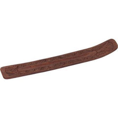 Incense Holder 10" Carved Flowers Wood 1/pk