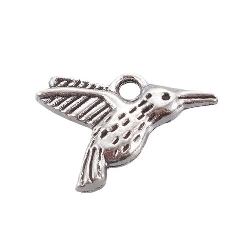 3/4" Hummingbird Metal Charm 5/pk