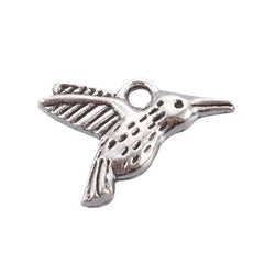 3/4" Hummingbird Metal Charm 5/pk