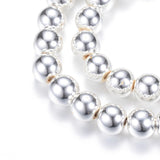 Hematite Silver Plated Beads 6mm Round (Synthetic) 15-16" Strand