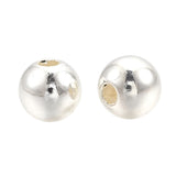 Round Plastic Beads 6mm Metallic Silver 100/pk