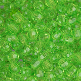 Faceted Plastic Beads 4mm Transparent Lime 1350/pk