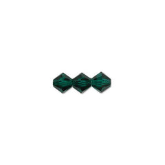 6mm Emerald Preciosa Bicone Each