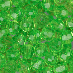 Faceted Beads 6mm Plastic 1080/pk - Lime