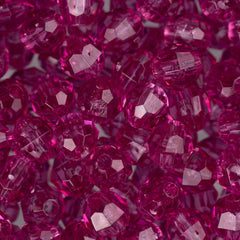 Faceted Beads 6mm Plastic 1080/pk - Fuchsia