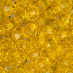 Faceted Beads 6mm Plastic 1080/pk - Dark Yellow