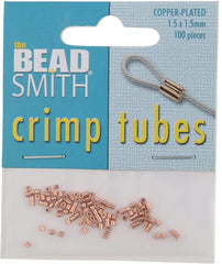 1.5mm Crimp Tubes Copper Plate 100/pk