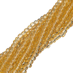 11/0 Czech Seed Beads #01001 Transparent Topaz 6 Strand Hank