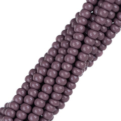 11/0 Czech Seed Beads #01027 Opaque Dark Mauve 6 Strand Hank