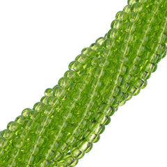 11/0 Czech Seed Beads #01029 Transparent Light Green 6 Strand Hank