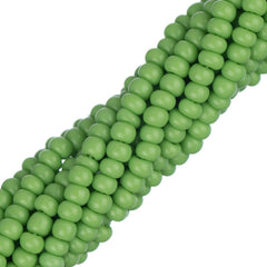 11/0 Czech Seed Beads #34909 Opaque Light Green 6 Strand Hank