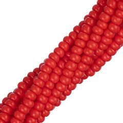 11/0 Czech Seed Beads #34912 Opaque Light Red 6 Strand Hank