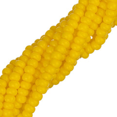 11/0 Czech Seed Beads #34917 Opaque Gold Yellow 6 Strand Hank