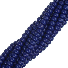 11/0 Czech Seed Beads #34923 Opaque Dark Royal Blue 6 Strand Hank