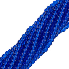 11/0 Czech Seed Beads #34937 Transparent Navy Blue 6 Strand Hank