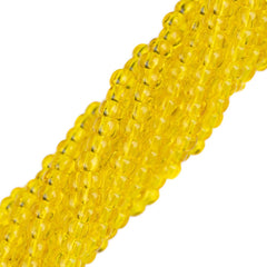 11/0 Czech Seed Beads #34940 Transparent Yellow 6 Strand Hank