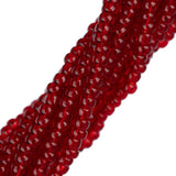 11/0 Czech Seed Beads #34941 Transparent Red 6 Strand Hank