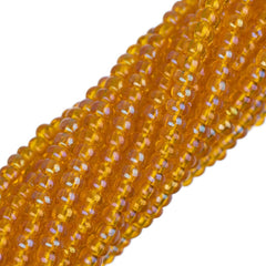 11/0 Czech Seed Beads #34949 Transparent Light Orange AB 12 Strand Hank