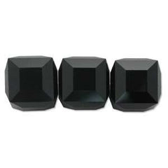 *6mm Jet Swarovski Cube Each