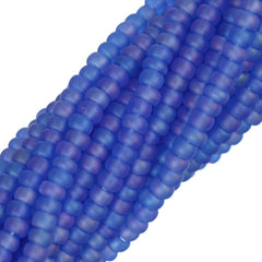 11/0 Czech Seed Beads #34964 Transparent Light Blue Matte AB 12 Strand Hank