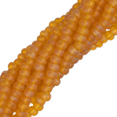 11/0 Czech Seed Beads #34967 Transparent Light Orange Matte AB 6 Strand Hank