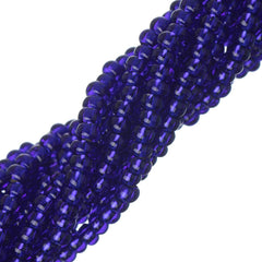 11/0 Czech Seed Beads #34970 Silver Lined Royal Blue 6 Strand Hank