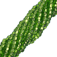 11/0 Czech Seed Beads #34973 Silver Lined Chartreuse 6 Strand Hank