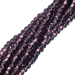 11/0 Czech Seed Beads #34975 Silver Lined Purple 6 Strand Hank