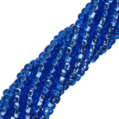 11/0 Czech Seed Beads #34979 Silver Lined Dark Blue 6 Strand Hank