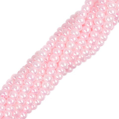 11/0 Czech Seed Beads #35011 Opaque Pearl Pale Pink Dyed 6 Strand Hank