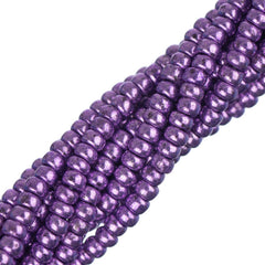 11/0 Czech Seed Beads #35025 Metallic Purple 6 Strand Hank