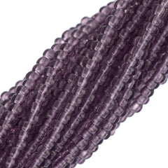 11/0 Czech Seed Beads #35073 Transparent Light Amethyst 12 Strand Hank