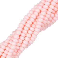 11/0 Czech Seed Beads #40005 Opaque Light Pink Solgel 6 Strand Hank