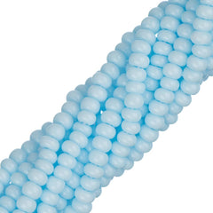 11/0 Czech Seed Beads #40006 Opaque Light Blue Solgel 6 Strand Hank