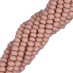 11/0 Czech Seed Beads #40015 Pink Solgel Dyed 6 Strand Hank