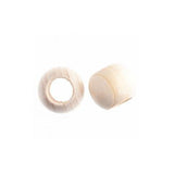 12x9.8mm Natural Round Wood Beads 25/pk