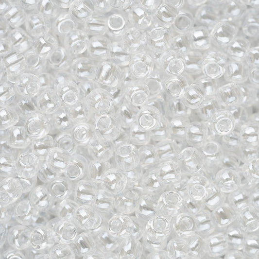 11/0 Toho Seed Beads #101 Transparent Lustered Crystal 8-9g Vial