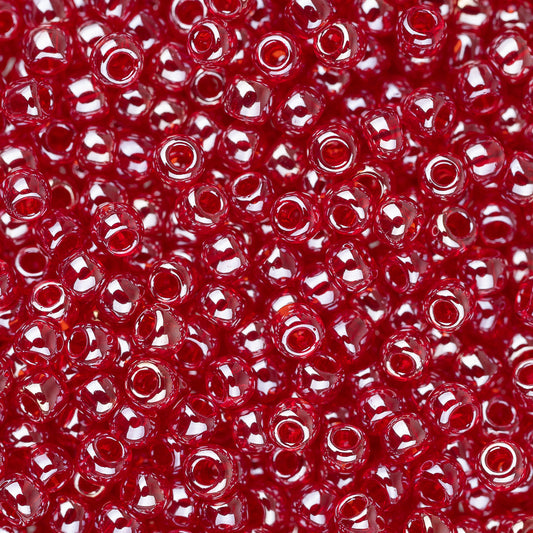 11/0 Toho Seed Beads #109C Transparent Lustered Ruby 250g Bag