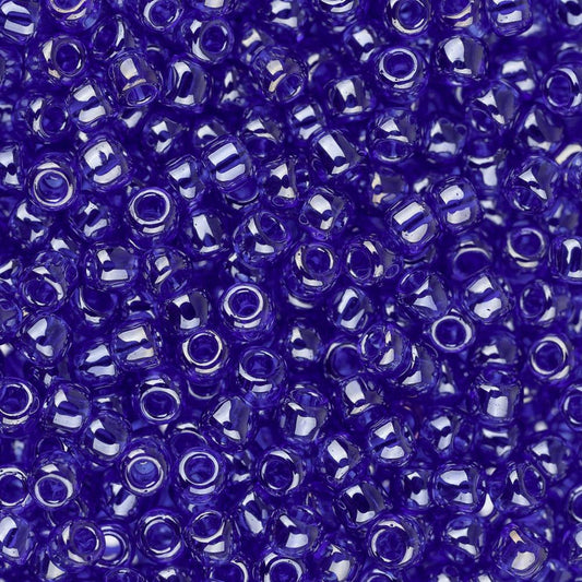 11/0 Toho Seed Beads #116 Transparent Lustered Cobalt 250g Bag