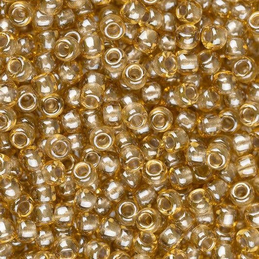 11/0 Toho Seed Beads #286 Silver Lined Pale Amber 8-9g Vial